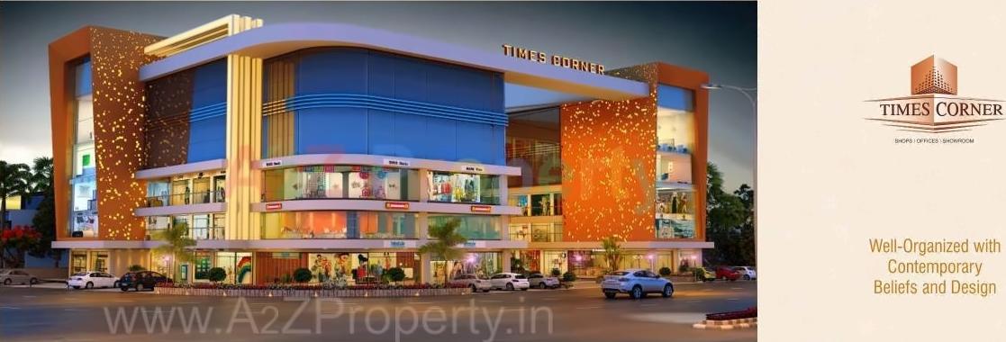 3D Elevation of real estate project Times Corner located at Vesu, Surat, Gujarat