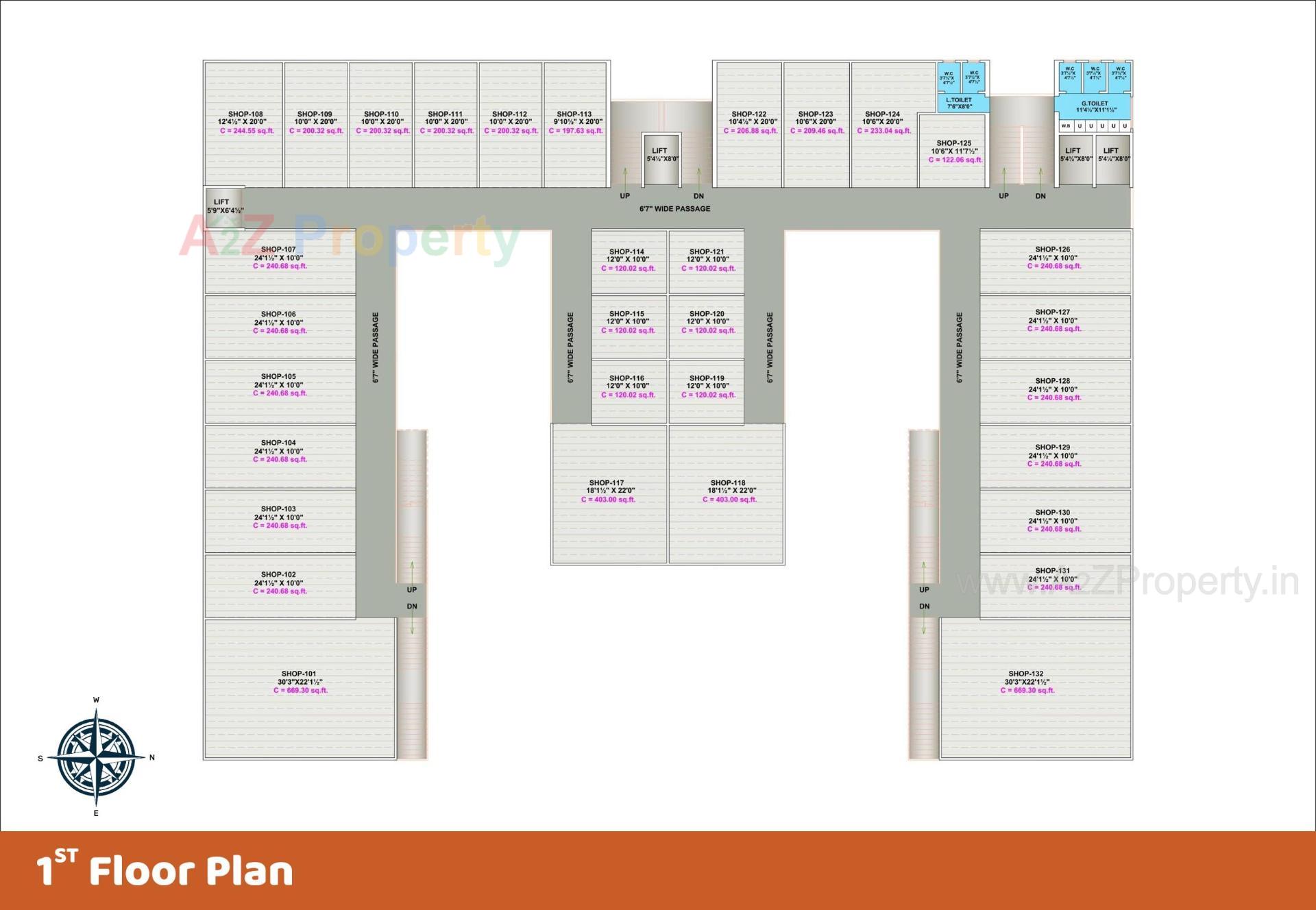 Layout of real estate project Times Galaxy located at Surat, Surat, Gujarat