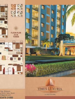 Elevation of real estate project Times Luxuria located at Vesu, Surat, Gujarat