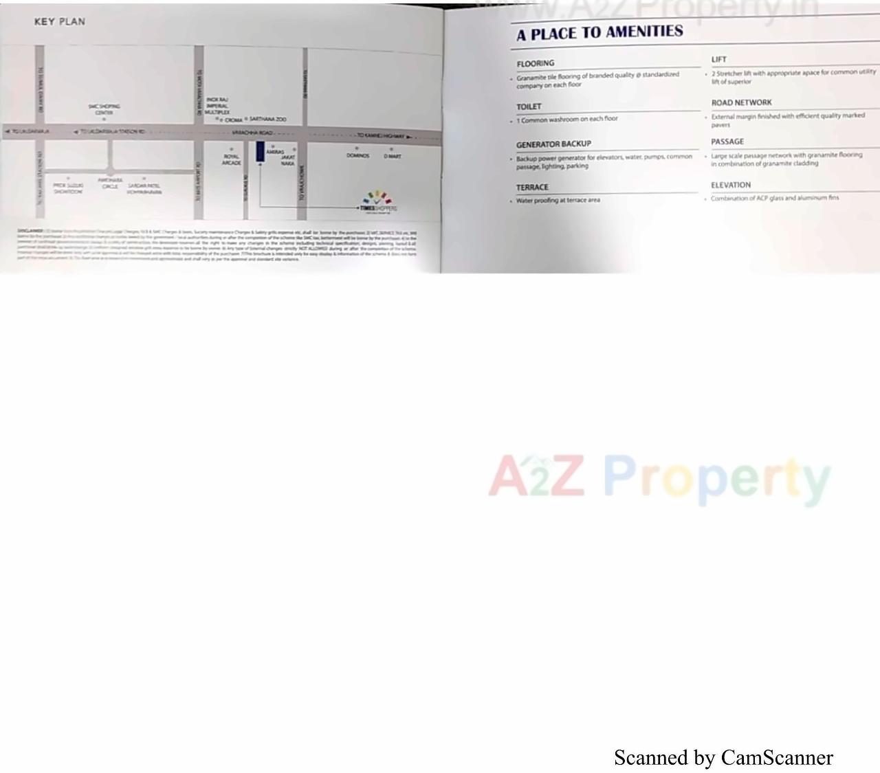 Layout of real estate project Times Shoppers located at Varachha, Surat, Gujarat