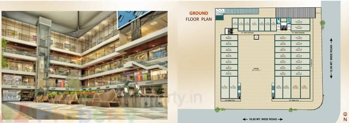 Layout of real estate project Times Square located at Bharthana, Surat, Gujarat