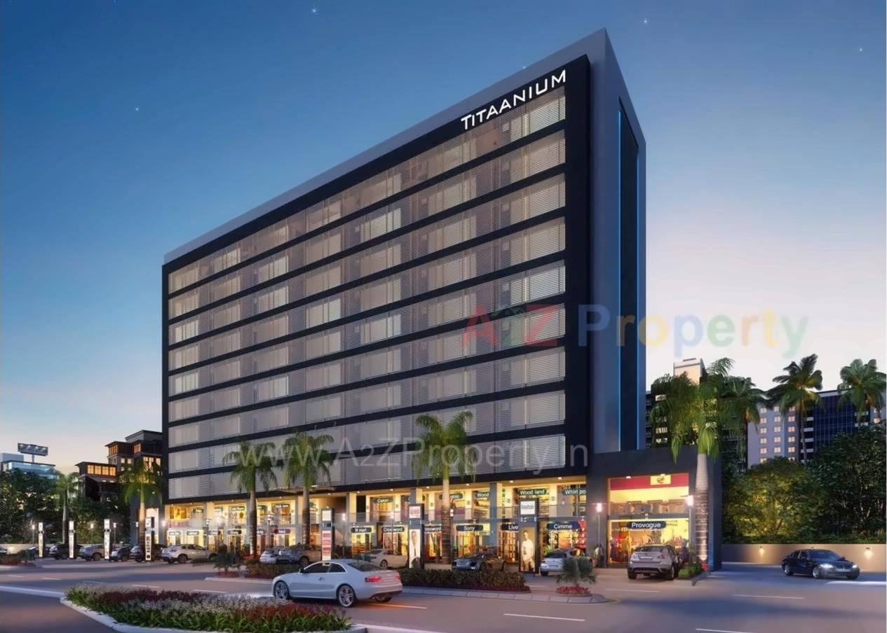 3D Elevation of real estate project Titaanium located at Bhimrad, Surat, Gujarat