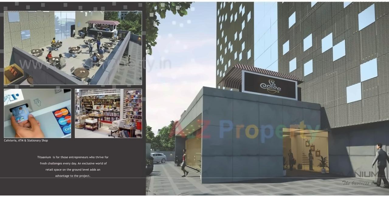 3D Elevation of real estate project Titaanium located at Bhimrad, Surat, Gujarat