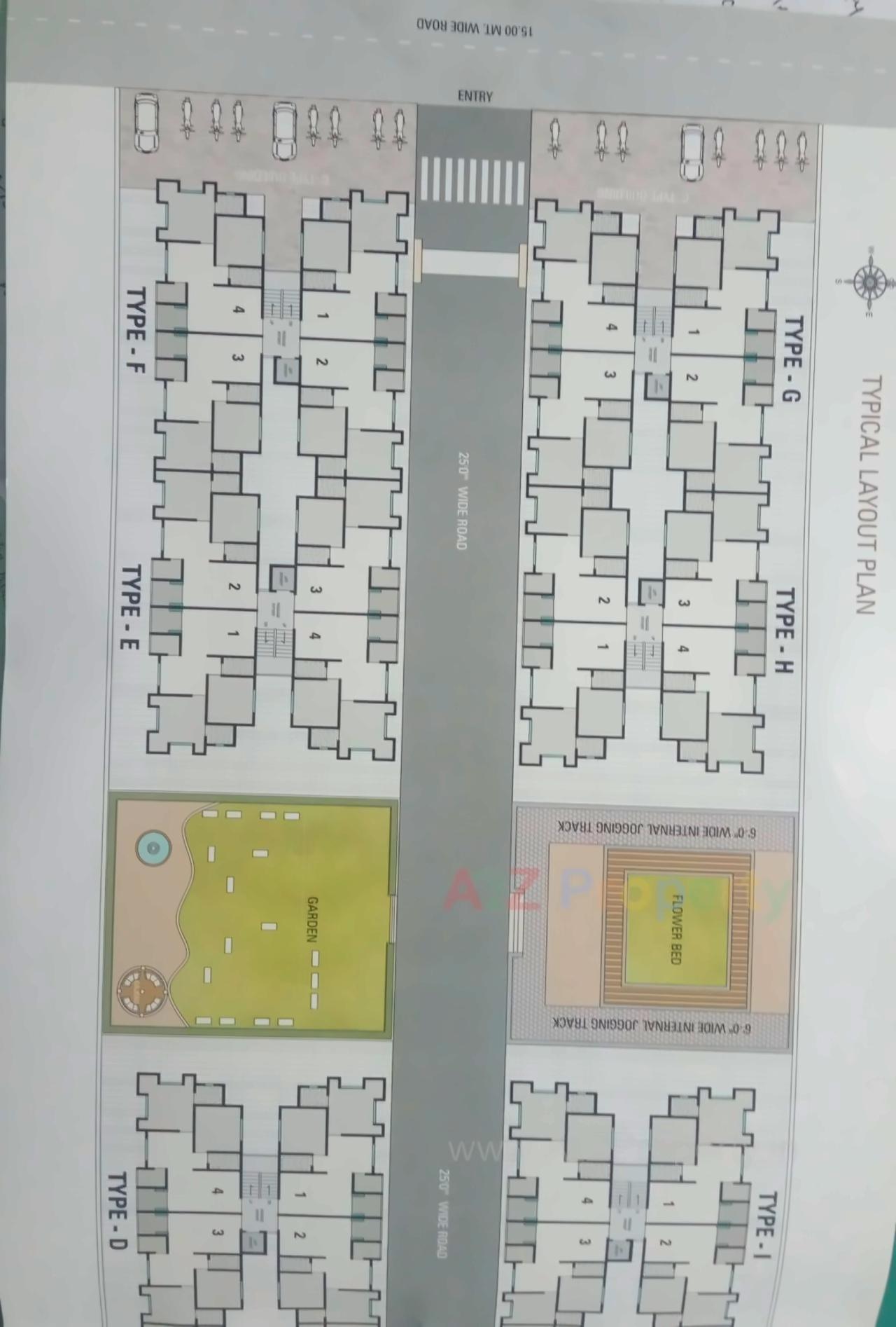 Layout of real estate project Toral Residency located at Kholvad, Surat, Gujarat