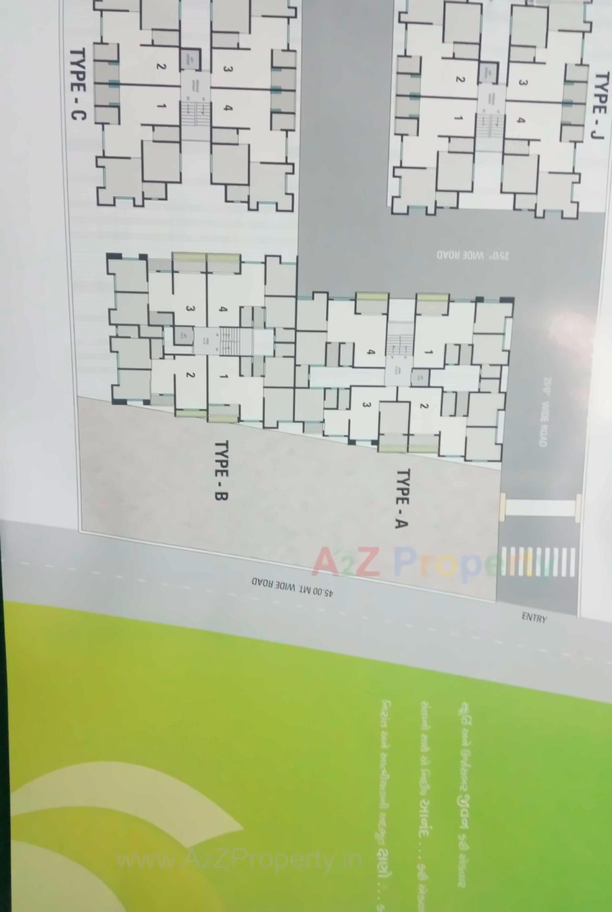 Layout of real estate project Toral Residency located at Kholvad, Surat, Gujarat