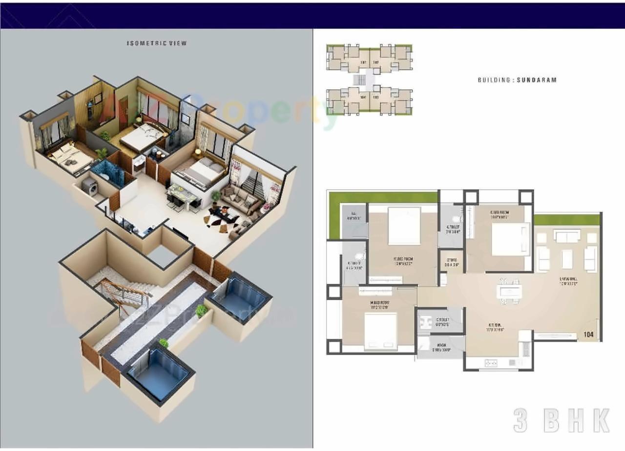 Layout of real estate project Tribhuvan Heights located at Varachha, Surat, Gujarat