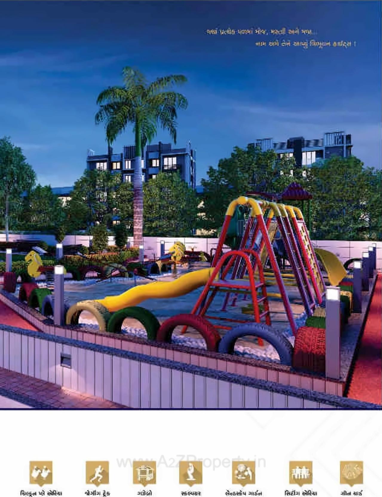 3D Elevation of real estate project Tribhuvan Heights located at Varachha, Surat, Gujarat