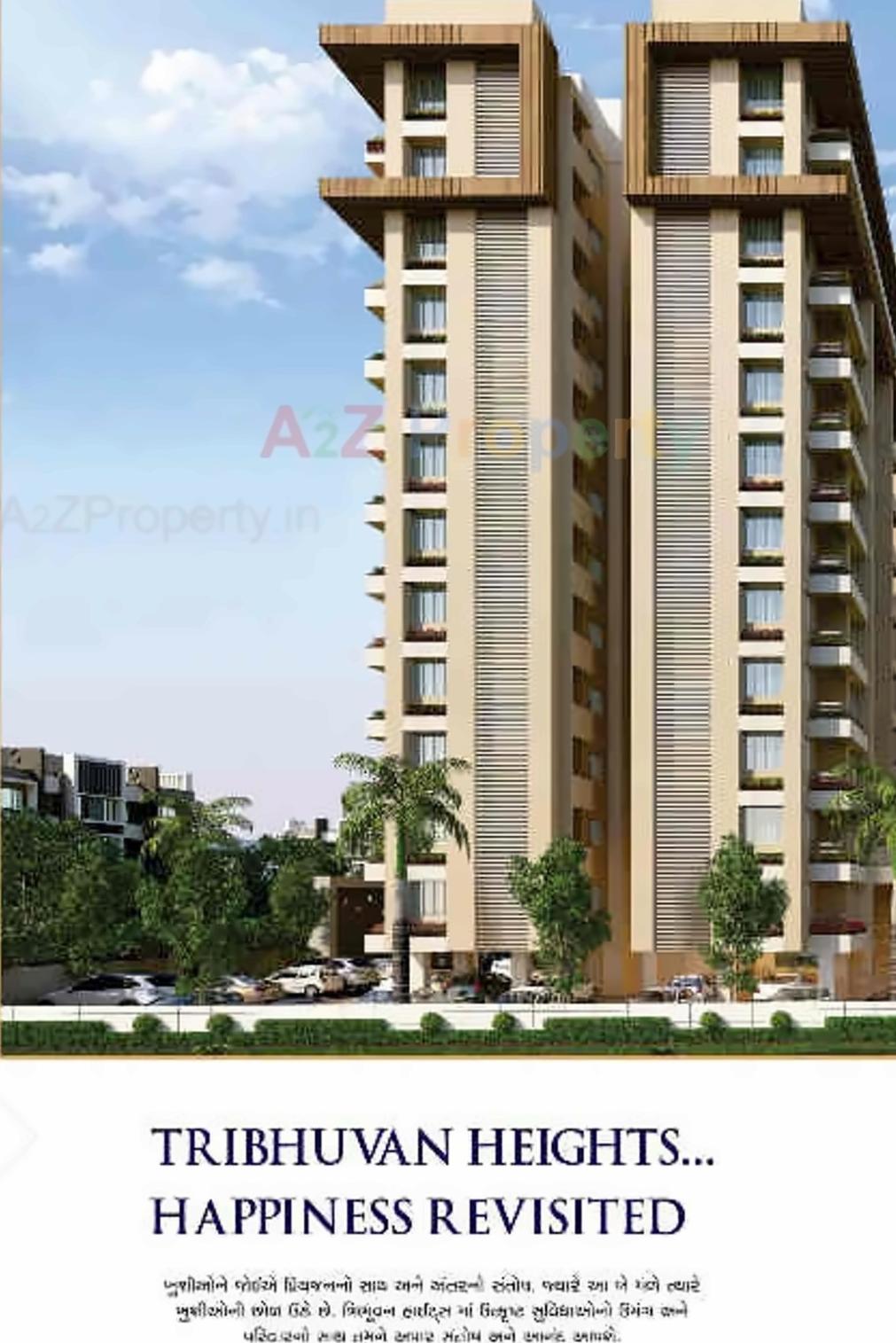 3D Elevation of real estate project Tribhuvan Heights located at Varachha, Surat, Gujarat