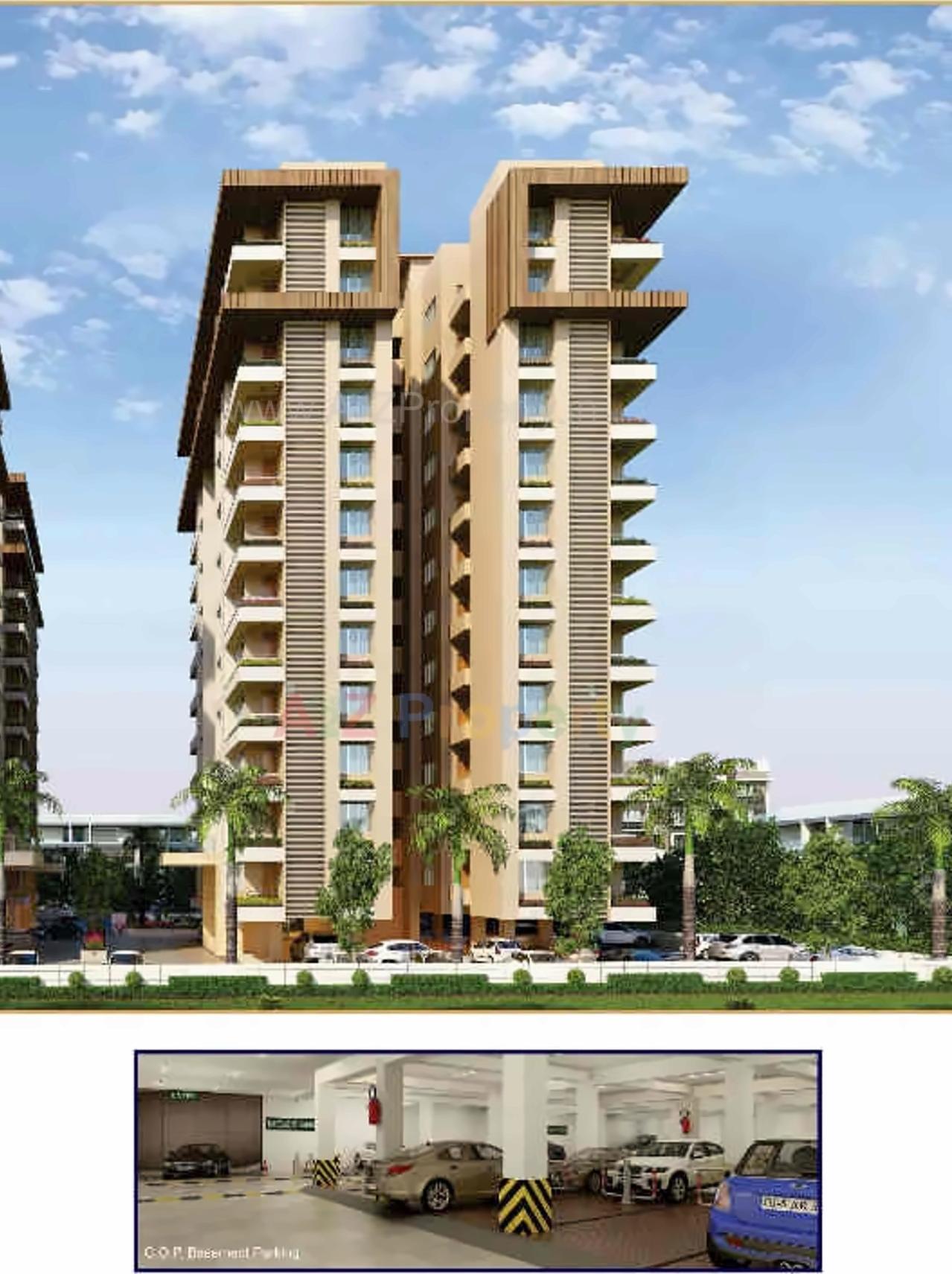 3D Elevation of real estate project Tribhuvan Heights located at Varachha, Surat, Gujarat