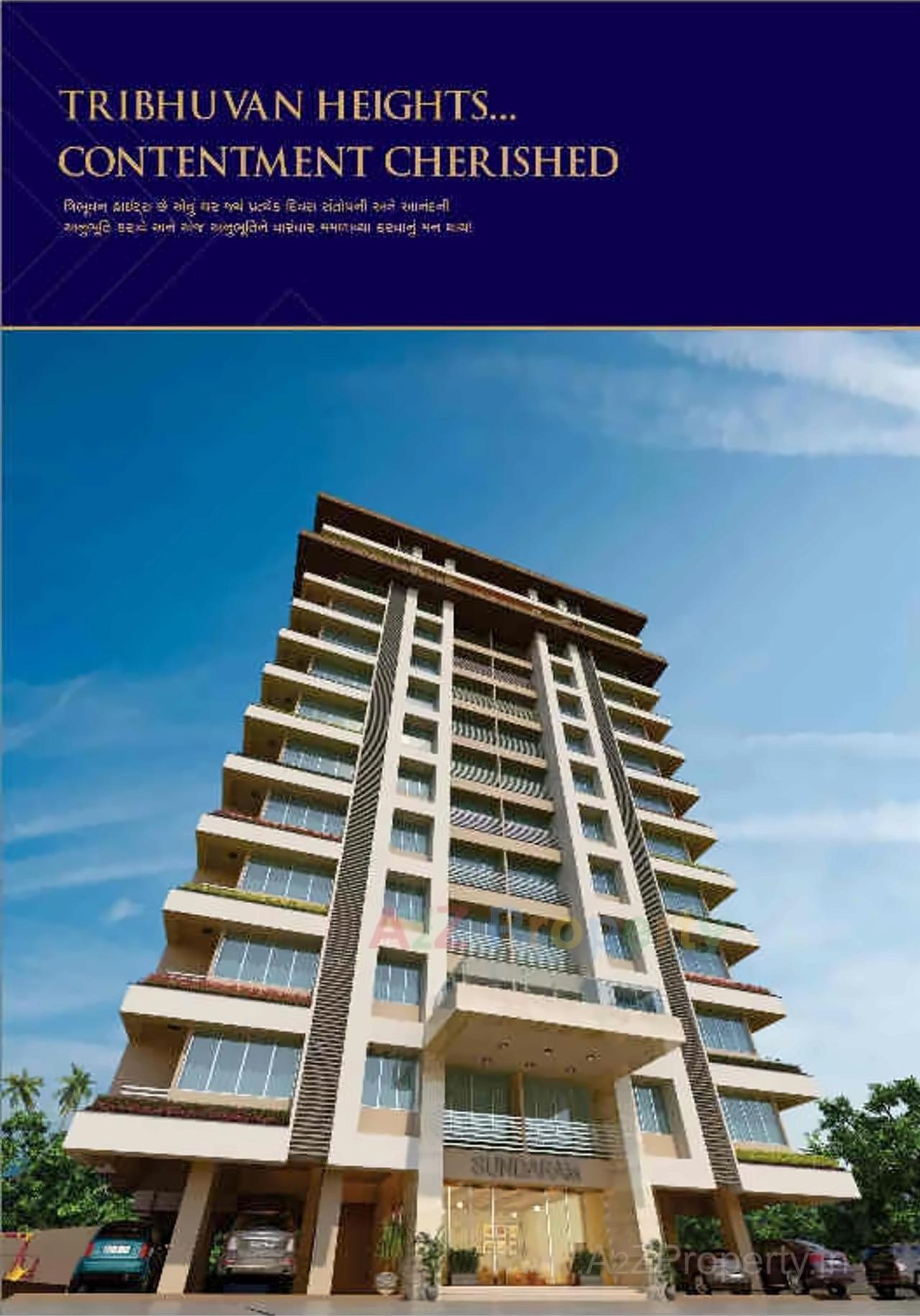 3D Elevation of real estate project Tribhuvan Heights located at Varachha, Surat, Gujarat