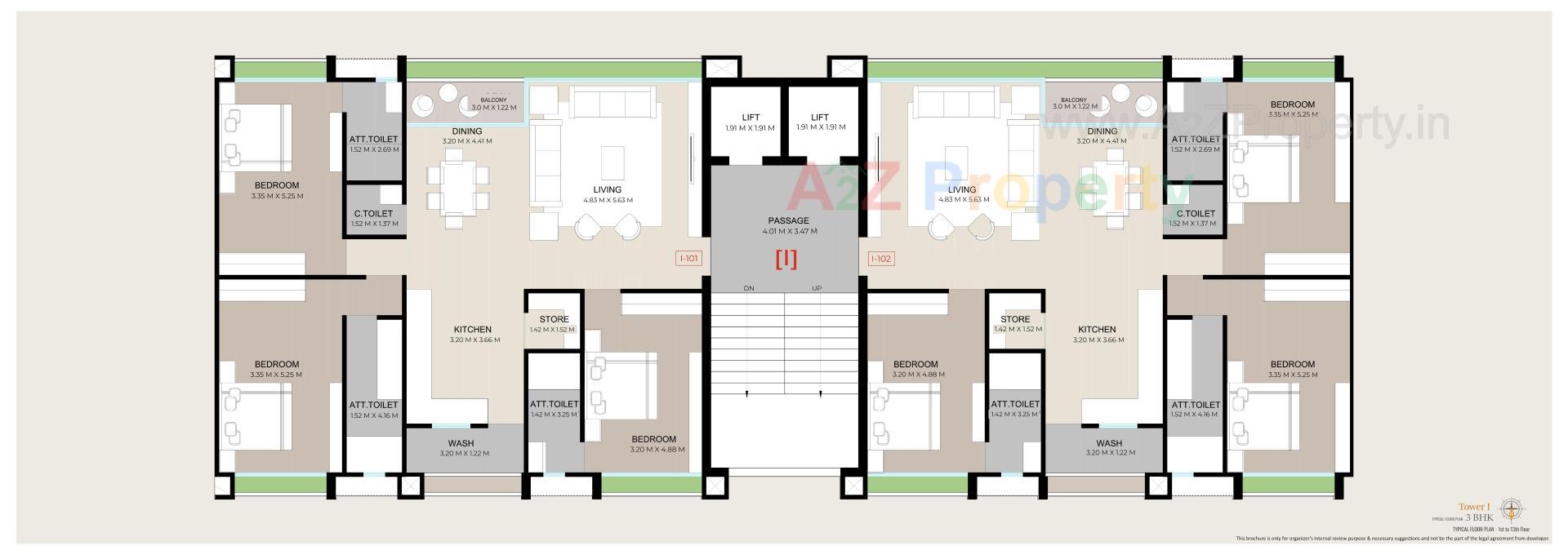 Layout of real estate project Triyom Abode located at Abhva, Surat, Gujarat