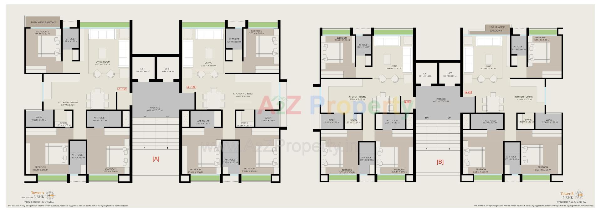 Layout of real estate project Triyom Abode located at Abhva, Surat, Gujarat