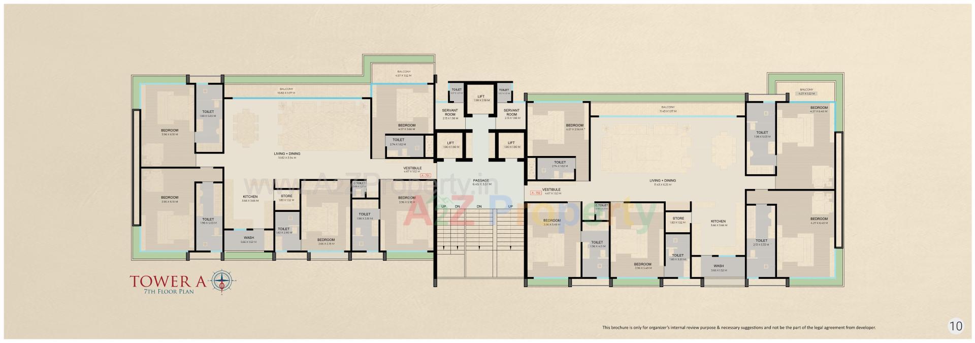 Layout of real estate project Triyom Palace located at Vesu, Surat, Gujarat