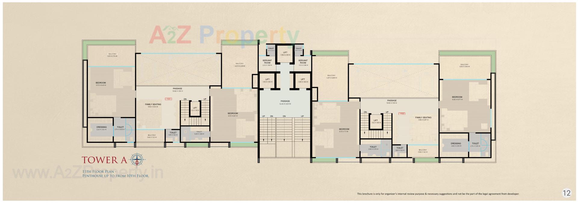 Layout of real estate project Triyom Palace located at Vesu, Surat, Gujarat