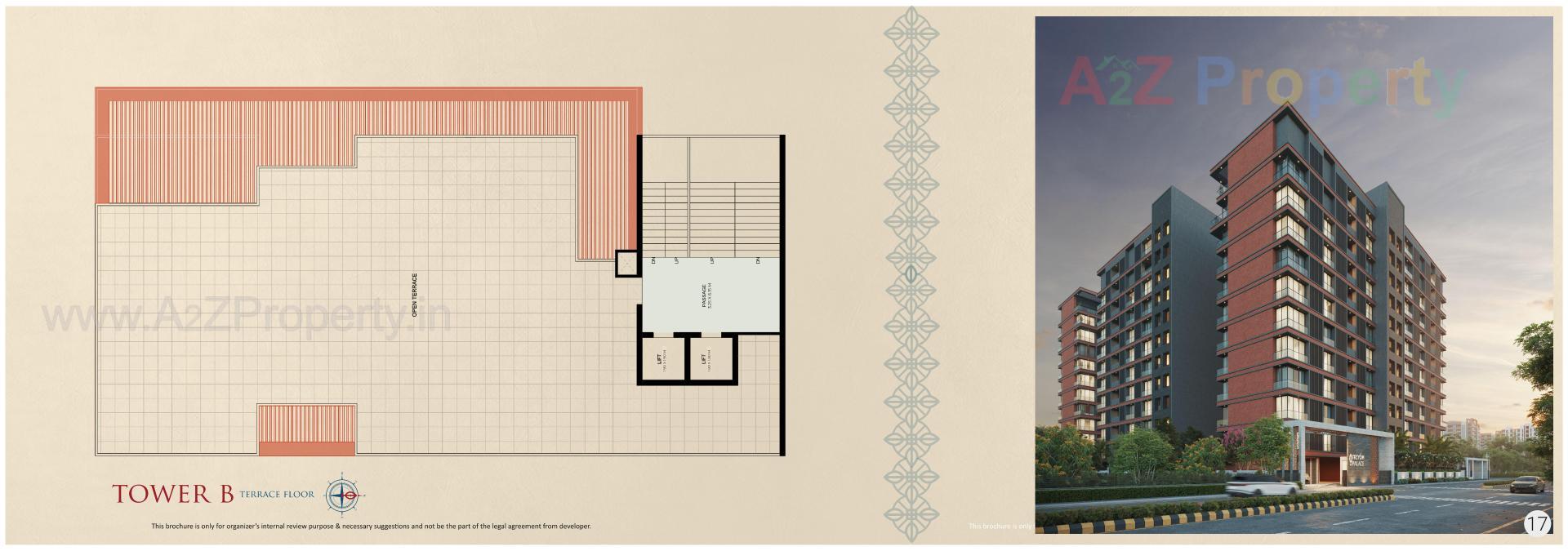 Layout of real estate project Triyom Palace located at Vesu, Surat, Gujarat