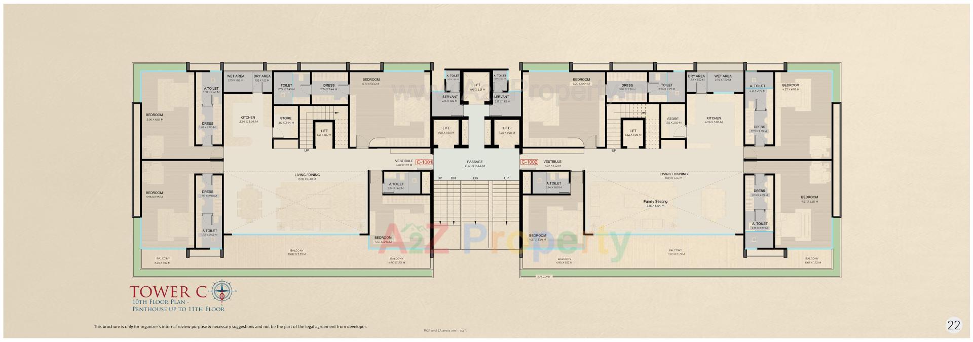 Layout of real estate project Triyom Palace located at Vesu, Surat, Gujarat
