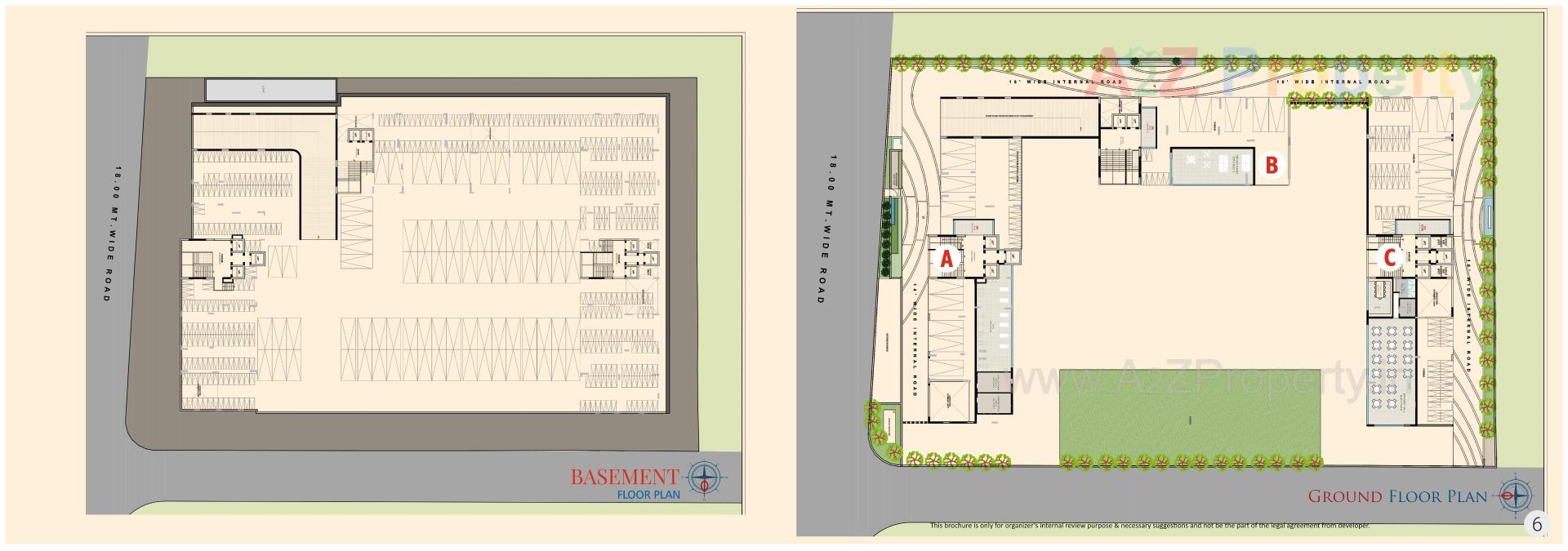 Layout of real estate project Triyom Palace located at Vesu, Surat, Gujarat