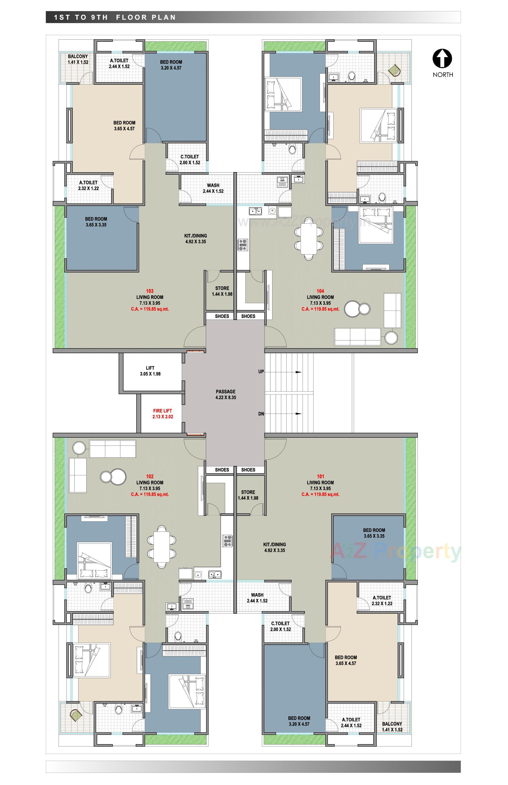 Layout of real estate project Tulip Residency located at Magdalla, Surat, Gujarat