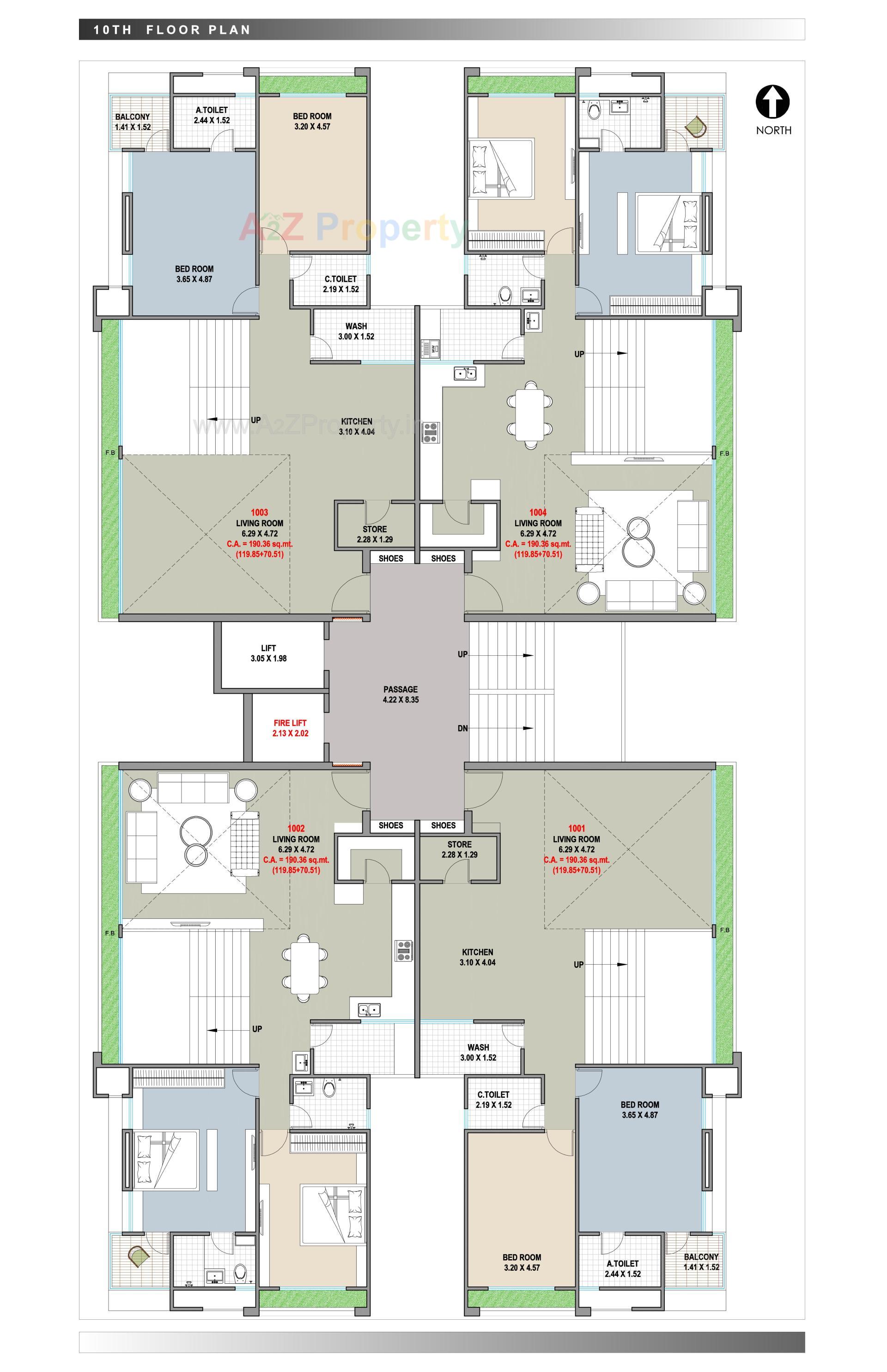 Layout of real estate project Tulip Residency located at Magdalla, Surat, Gujarat