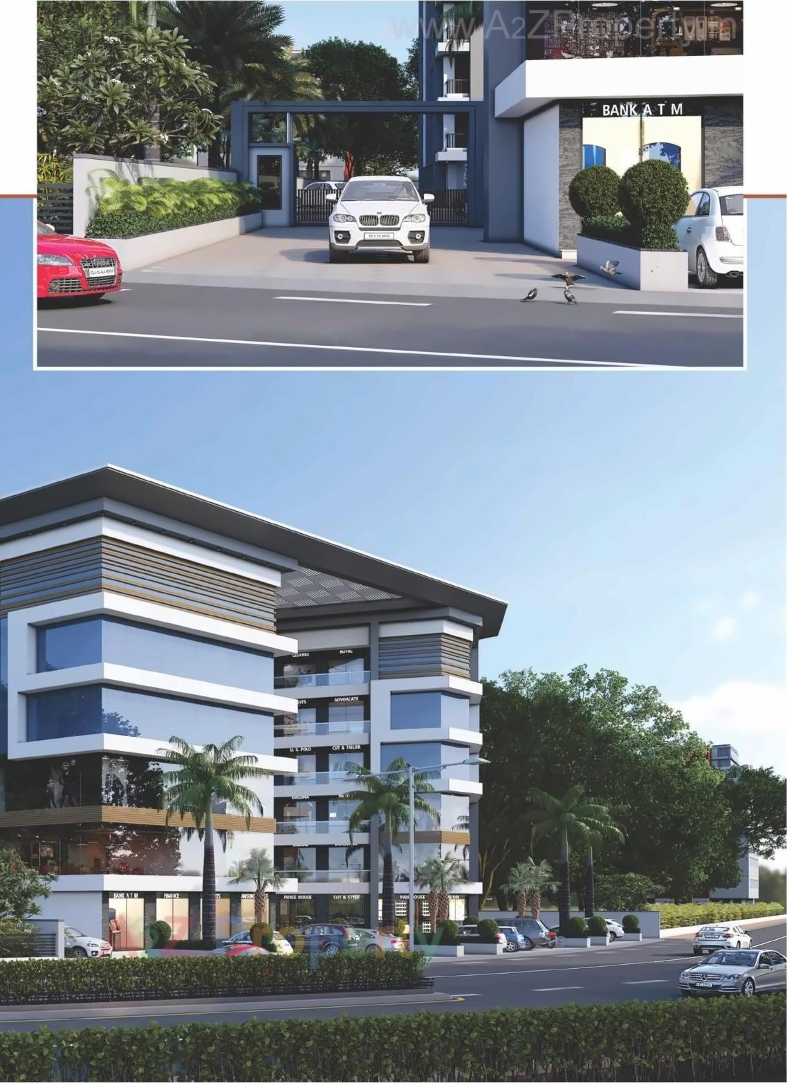3D Elevation of real estate project Twin Tower   Business Hub located at Kathodara, Surat, Gujarat