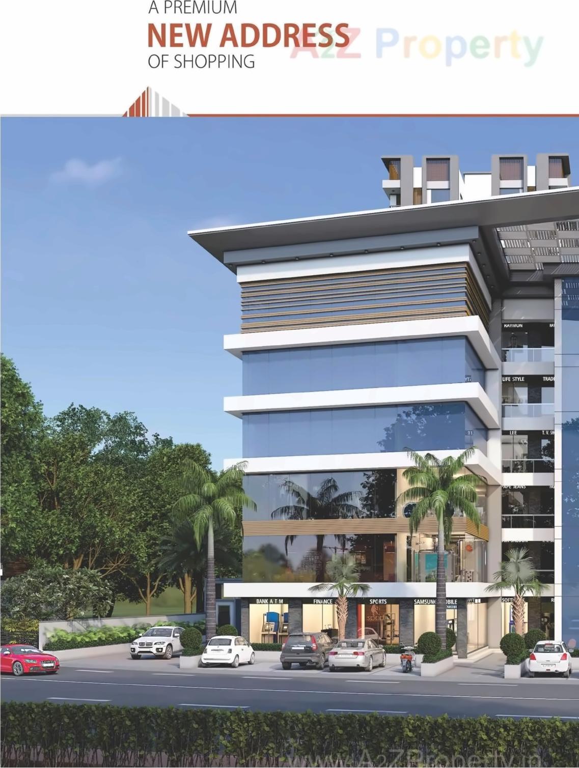3D Elevation of real estate project Twin Tower   Business Hub located at Kathodara, Surat, Gujarat