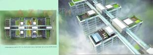 Elevation of real estate project Union Residency located at Vesu, Surat, Gujarat