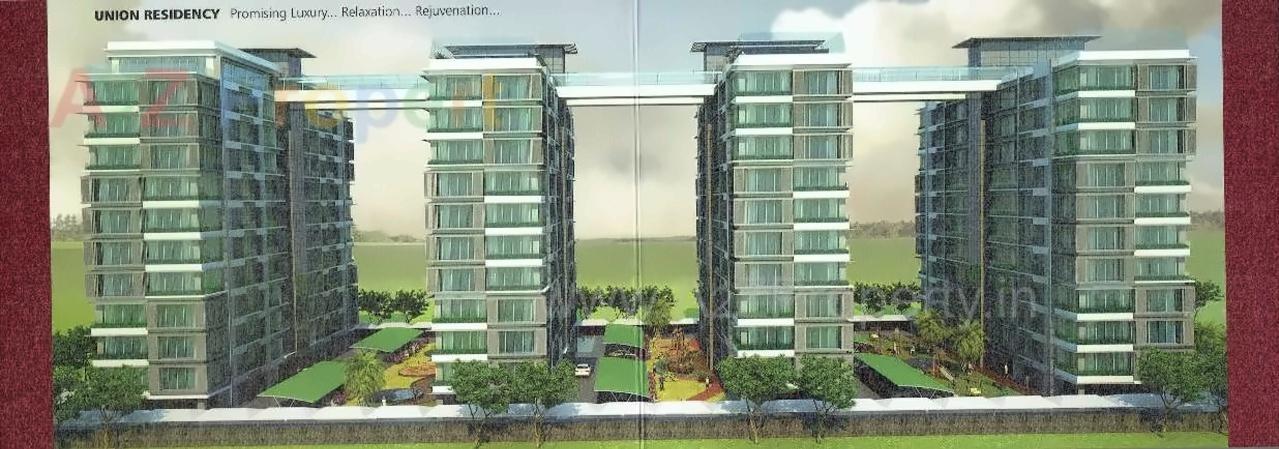 3D Elevation of real estate project Union Residency located at Vesu, Surat, Gujarat