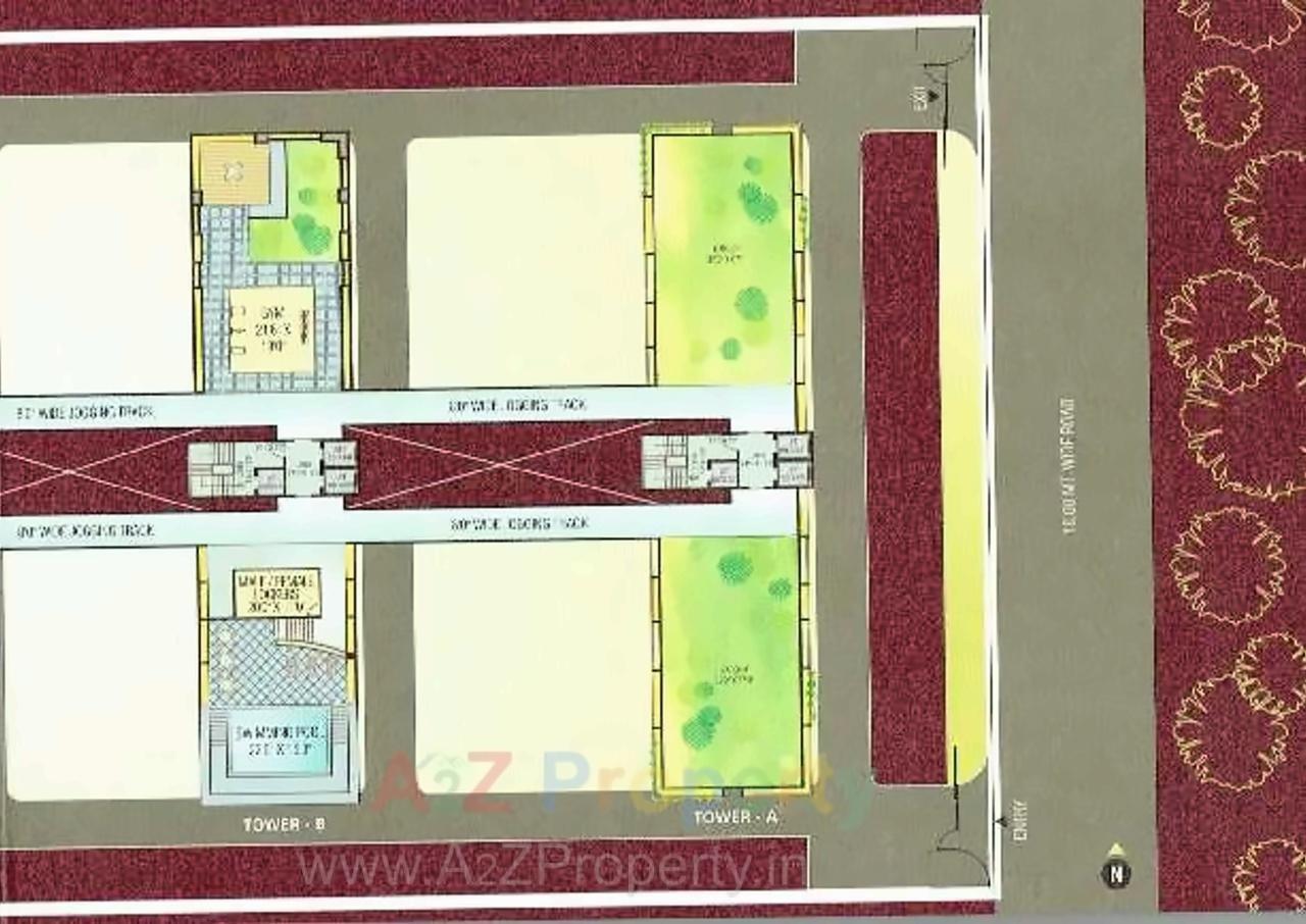 Layout of real estate project Union Residency located at Vesu, Surat, Gujarat