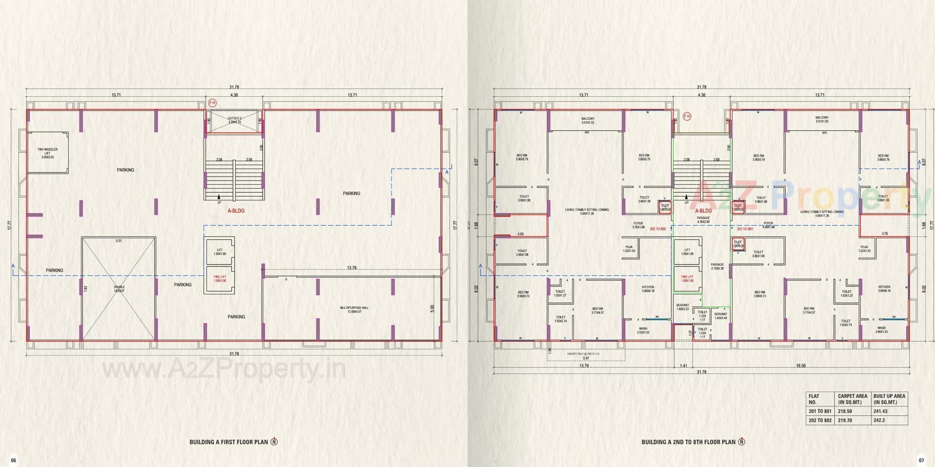 Layout of real estate project Unison Crest located at Vesu, Surat, Gujarat