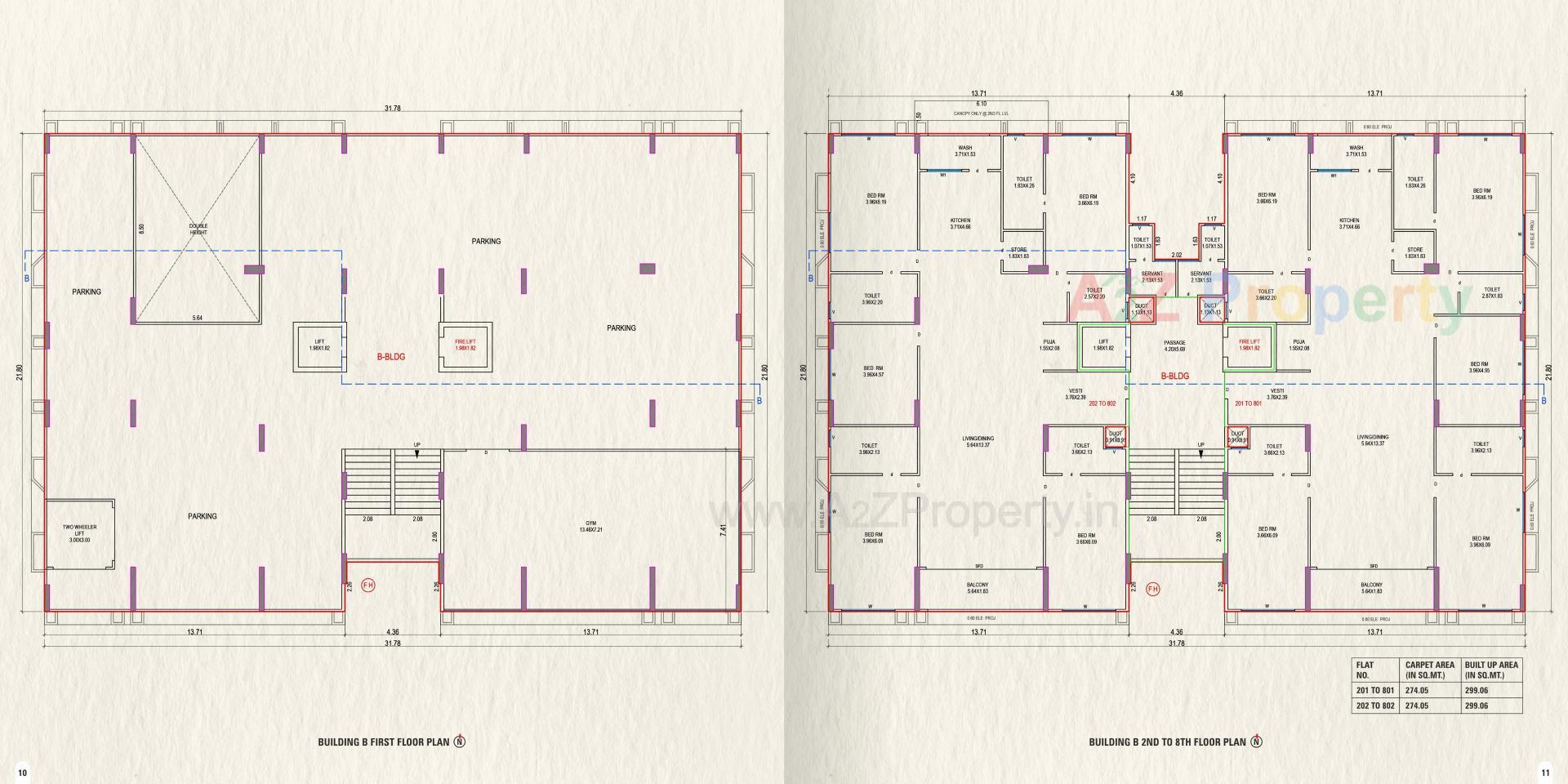 Layout of real estate project Unison Crest located at Vesu, Surat, Gujarat