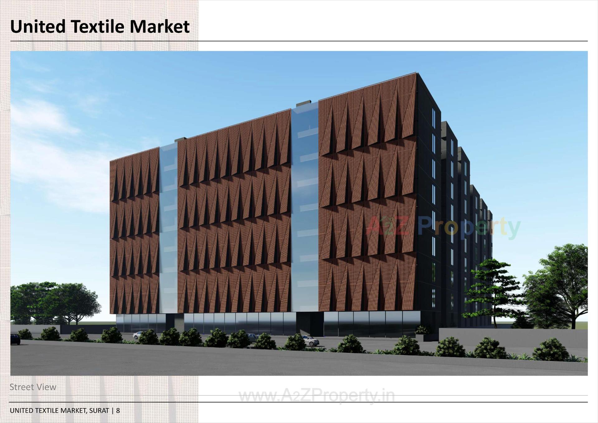 3D Elevation of real estate project United Textile Market located at Surat, Surat, Gujarat