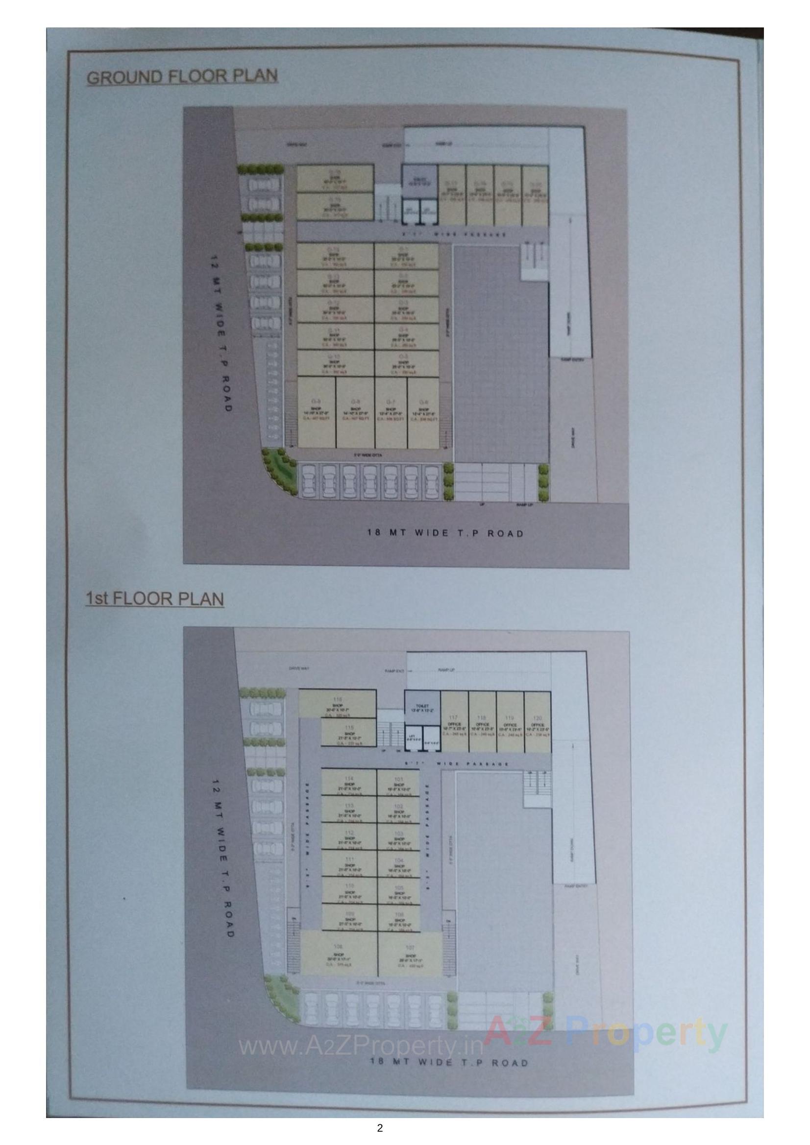 Layout of real estate project Unity Corner located at Pal, Surat, Gujarat