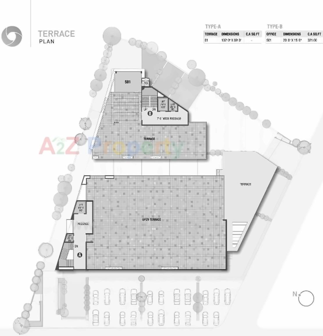 Layout of real estate project Universal Business Centre located at Adajan, Surat, Gujarat