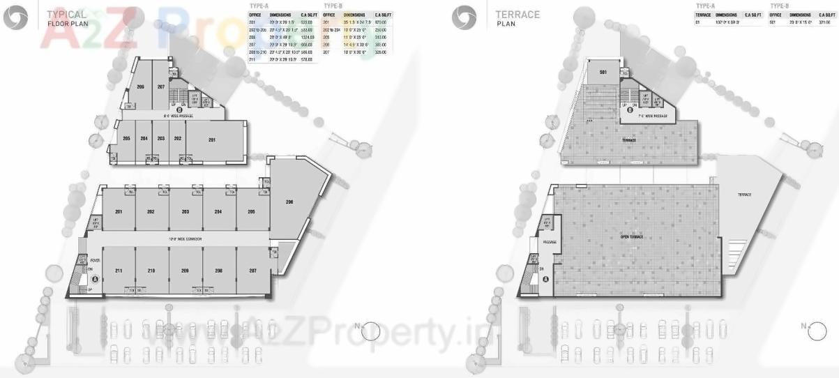 Layout of real estate project Universal Business Centre located at Adajan, Surat, Gujarat