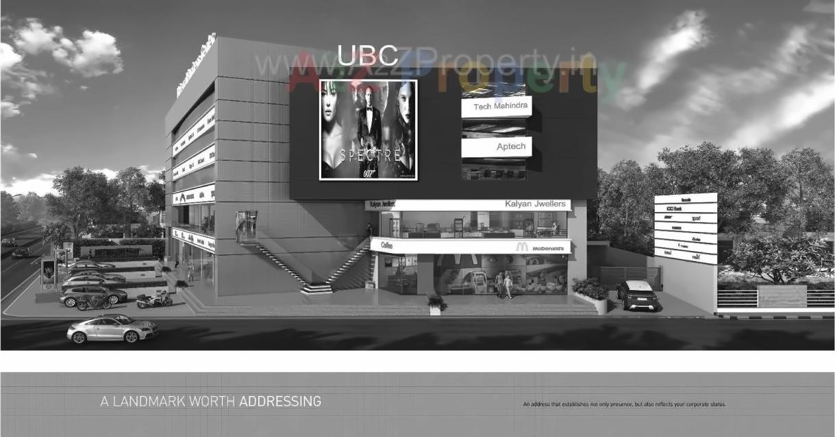 3D Elevation of real estate project Universal Business Centre located at Adajan, Surat, Gujarat