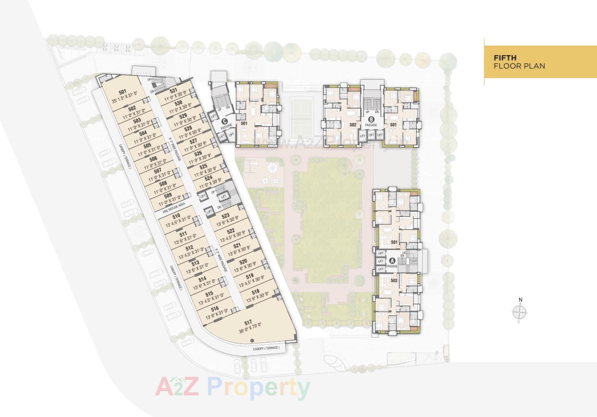 Layout of real estate project Universal Trade Center Universal Homes located at Adajan, Surat, Gujarat