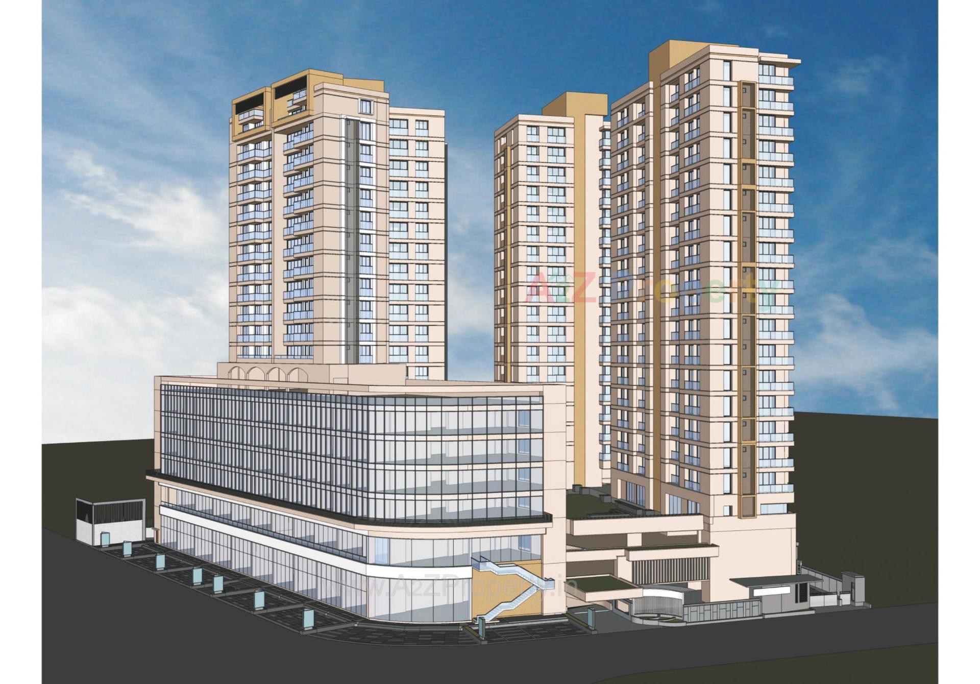 3D Elevation of real estate project Universal Trade Center Universal Homes located at Adajan, Surat, Gujarat