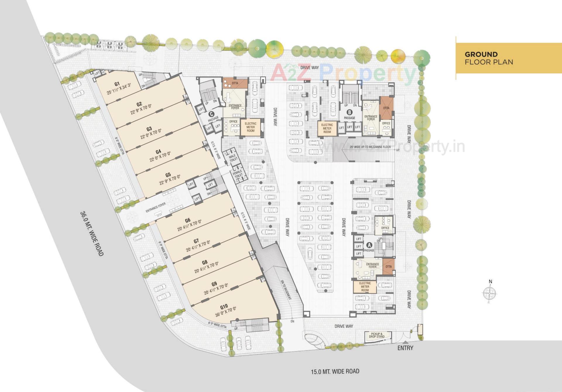 Layout of real estate project Universal Trade Center Universal Homes located at Adajan, Surat, Gujarat