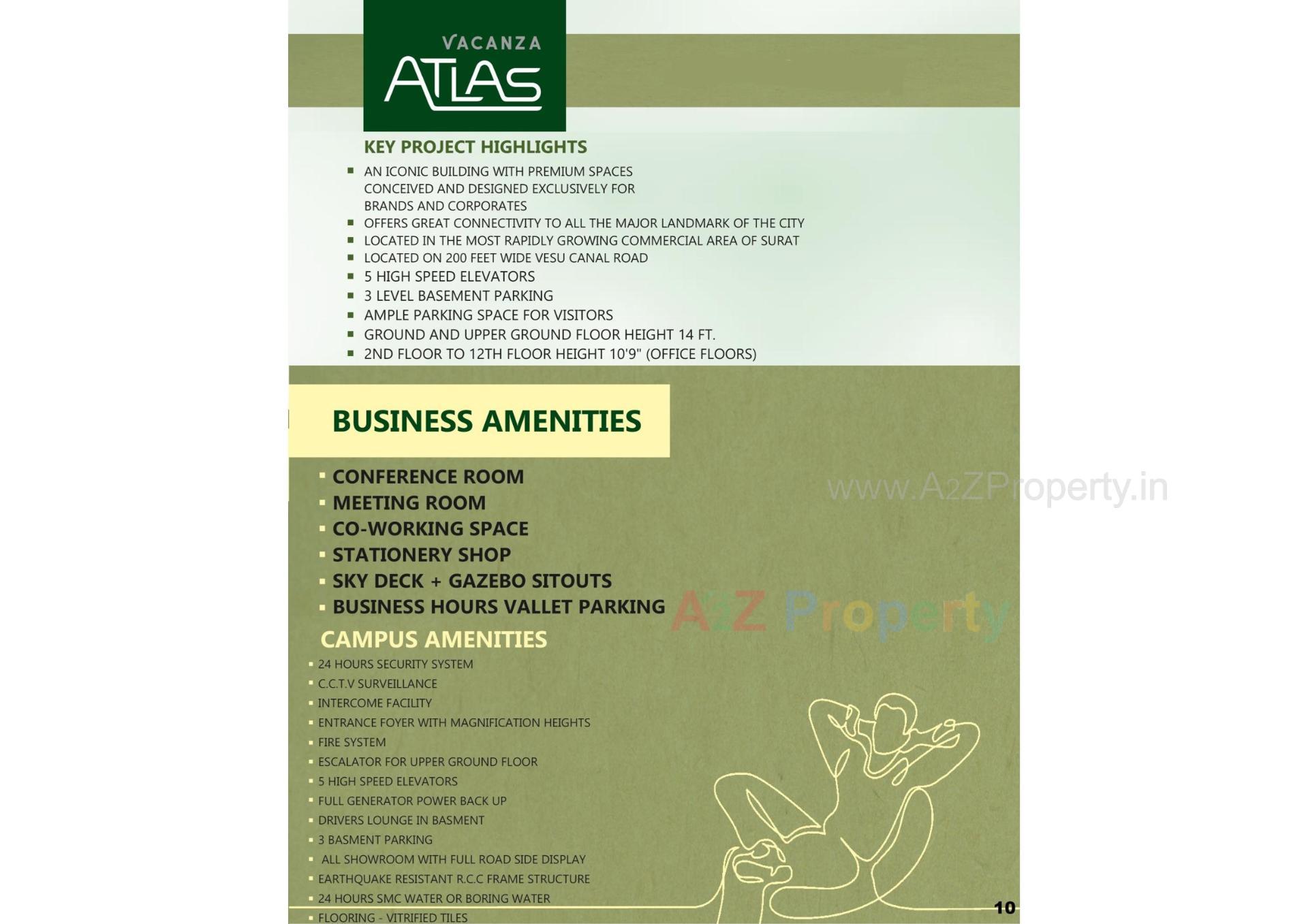  of real estate project Vacanza  Atlas located at Vesu Bharthana Althan , Surat, Gujarat