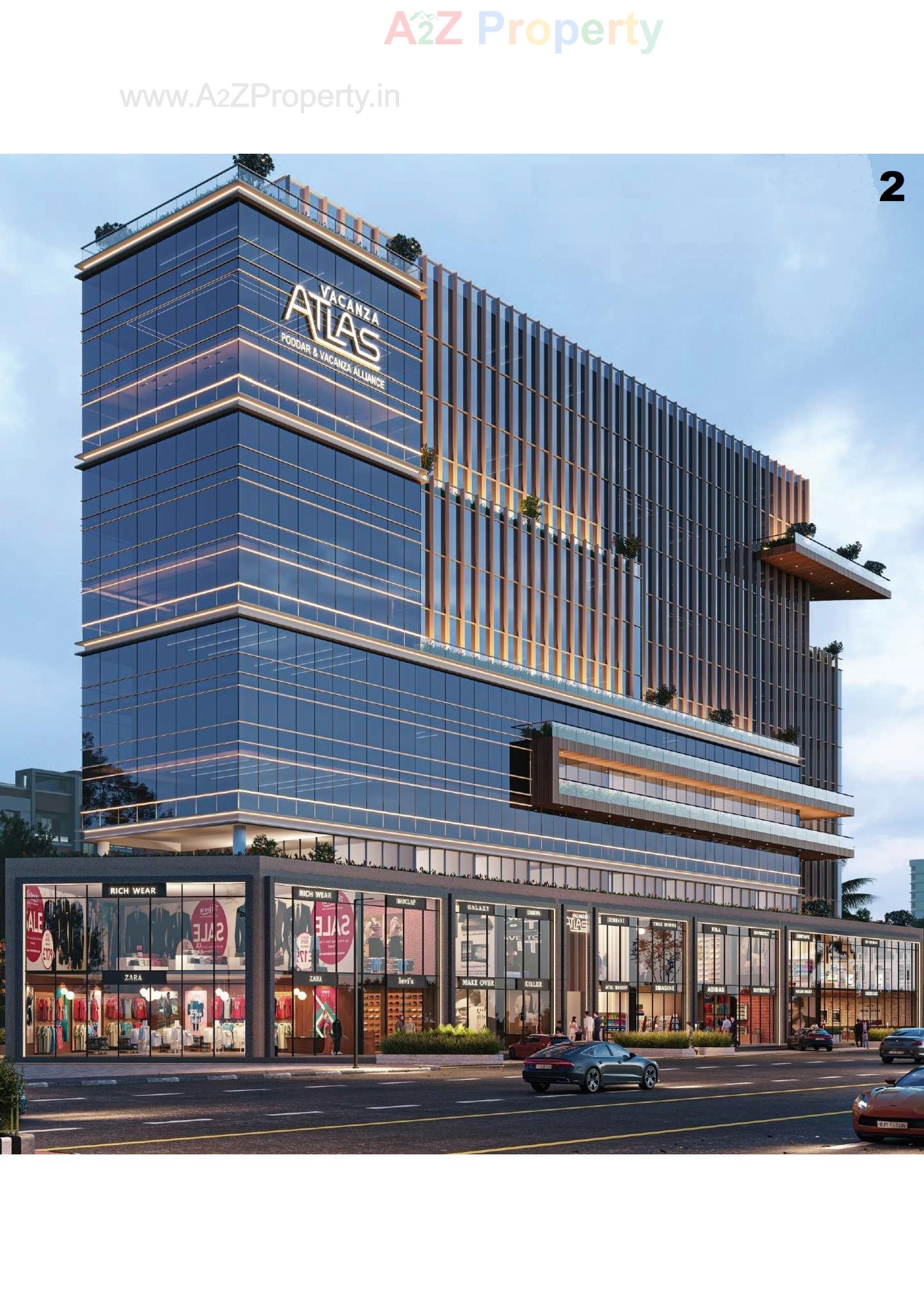 3D Elevation of real estate project Vacanza  Atlas located at Vesu Bharthana Althan , Surat, Gujarat