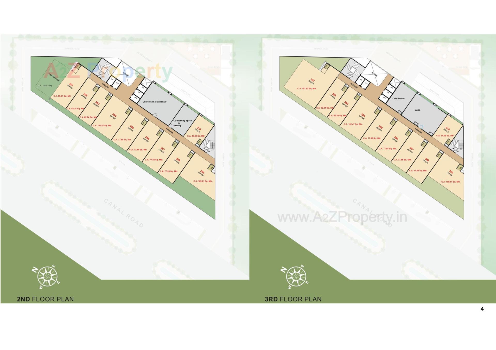 Layout of real estate project Vacanza  Atlas located at Vesu Bharthana Althan , Surat, Gujarat