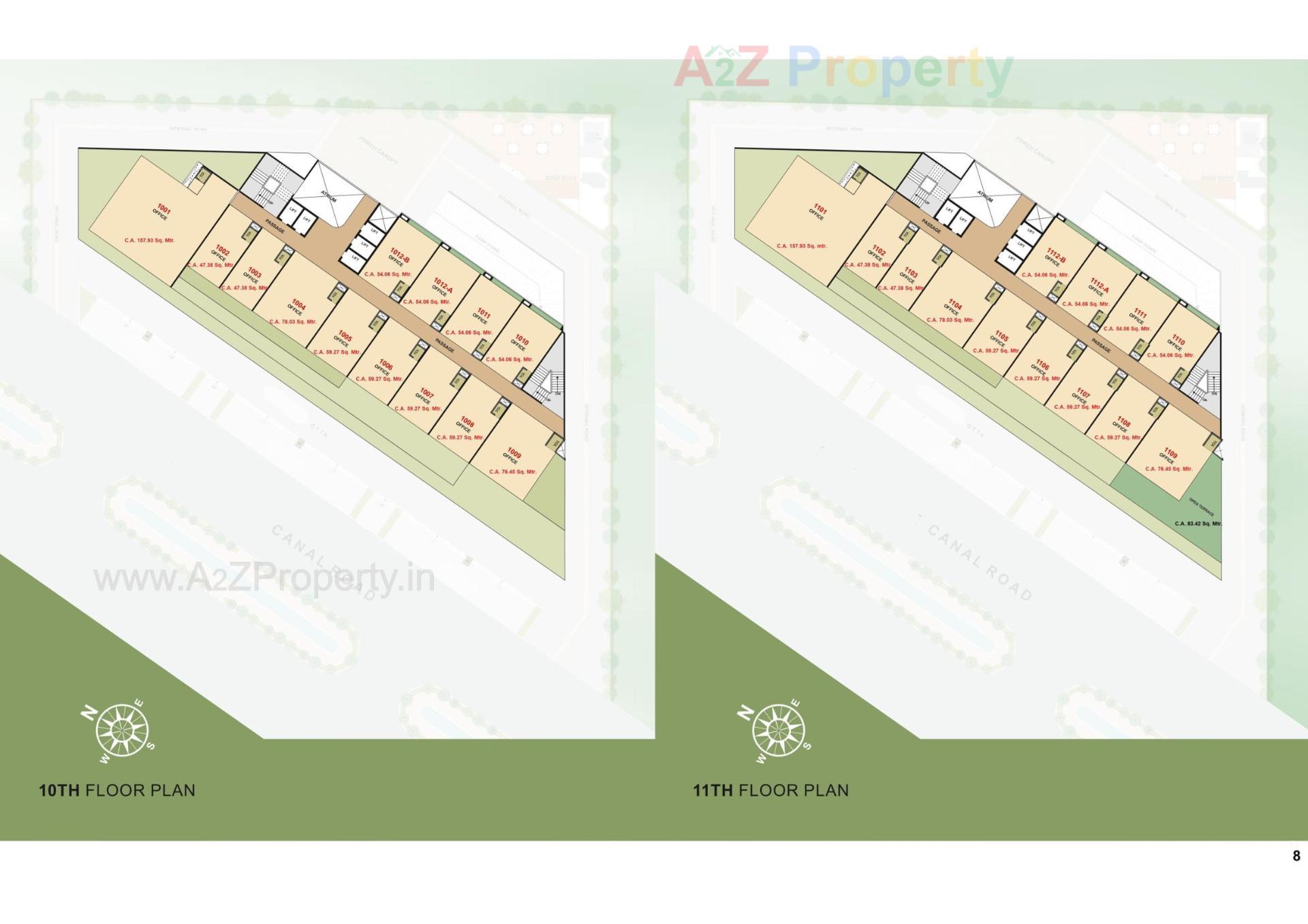 Layout of real estate project Vacanza  Atlas located at Vesu Bharthana Althan , Surat, Gujarat