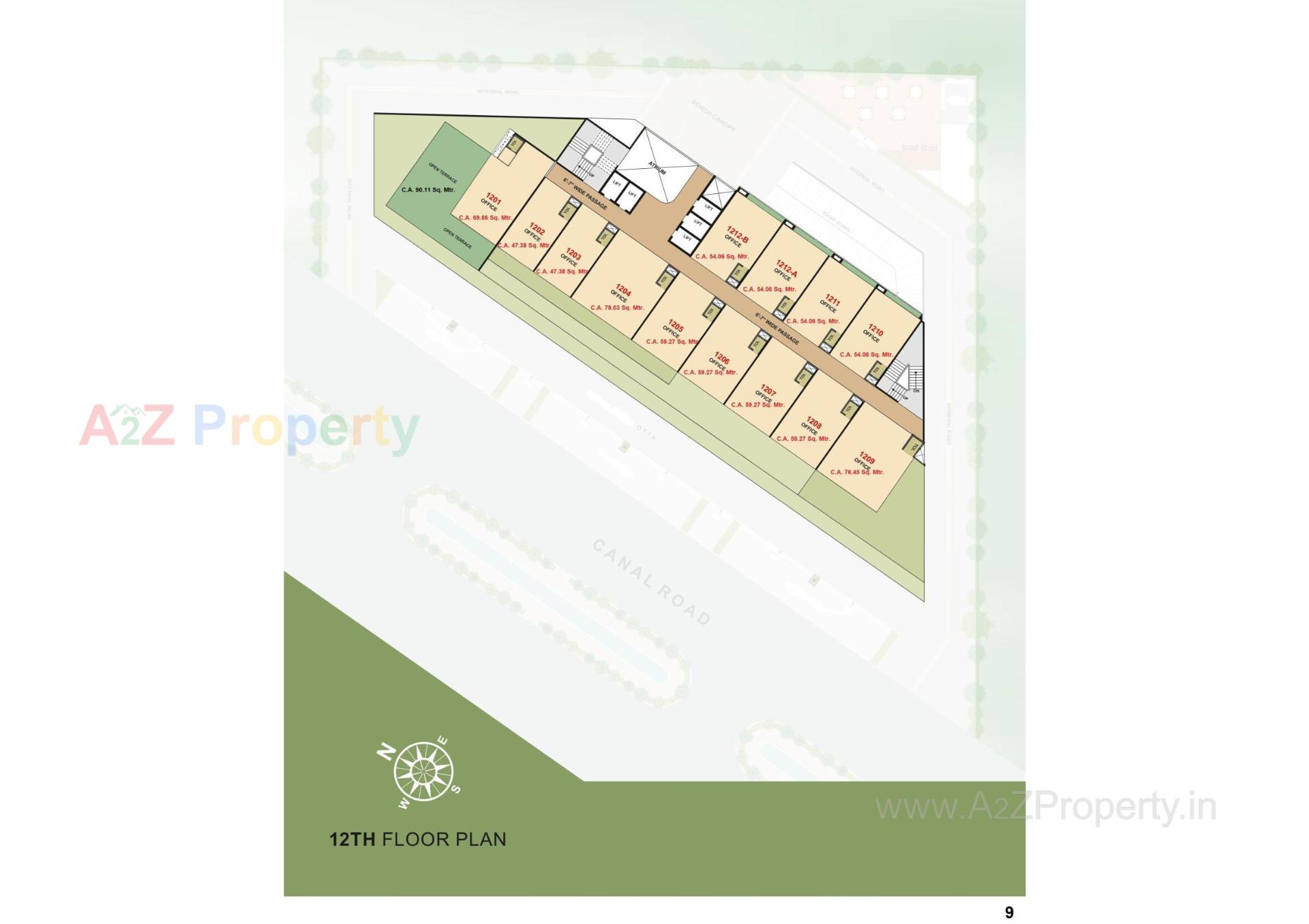 Layout of real estate project Vacanza  Atlas located at Vesu Bharthana Althan , Surat, Gujarat