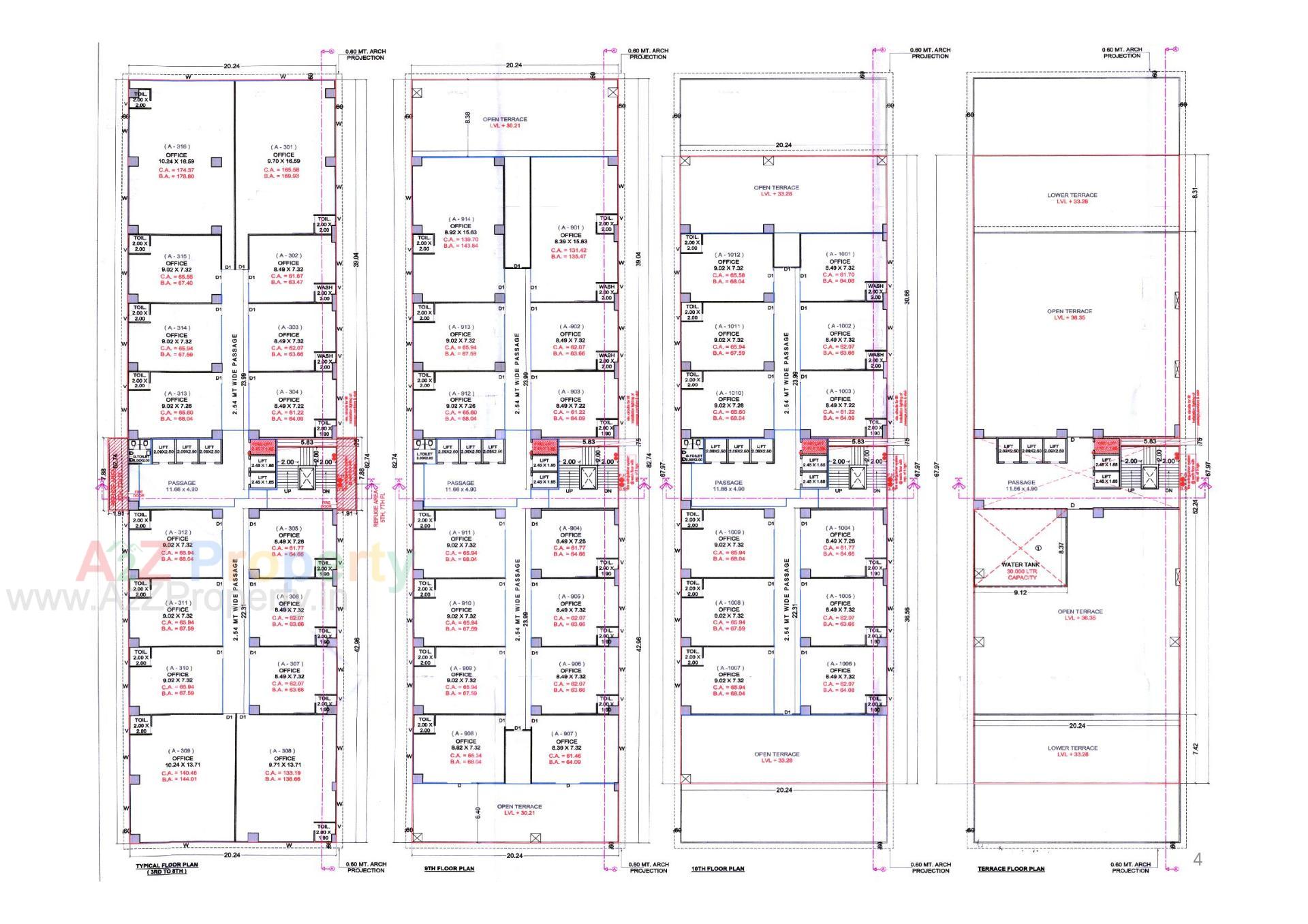 Layout of real estate project Vacanza Harrods located at Rundh, Surat, Gujarat