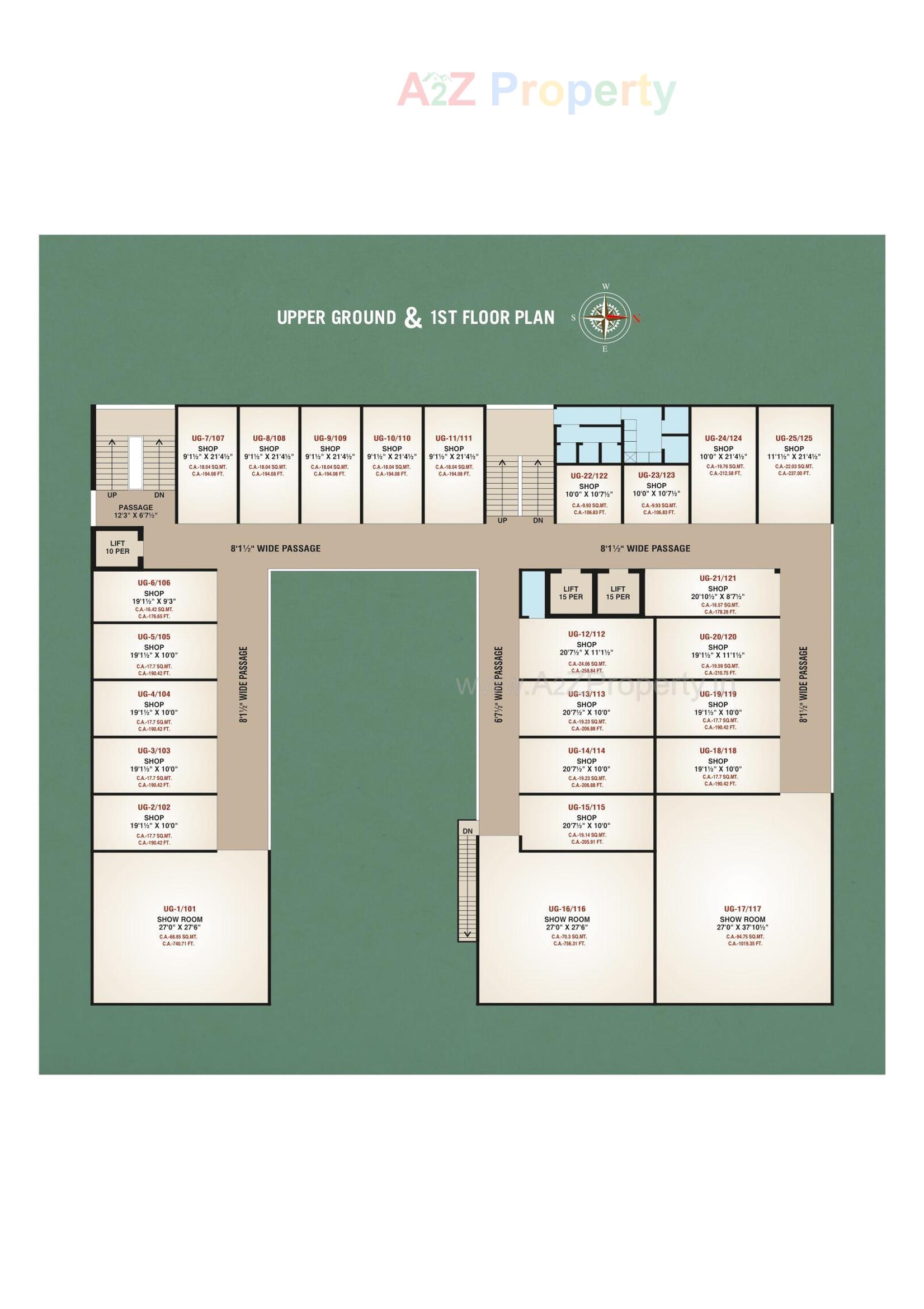 Layout of real estate project Vacanza Trade Center located at Vesu, Surat, Gujarat