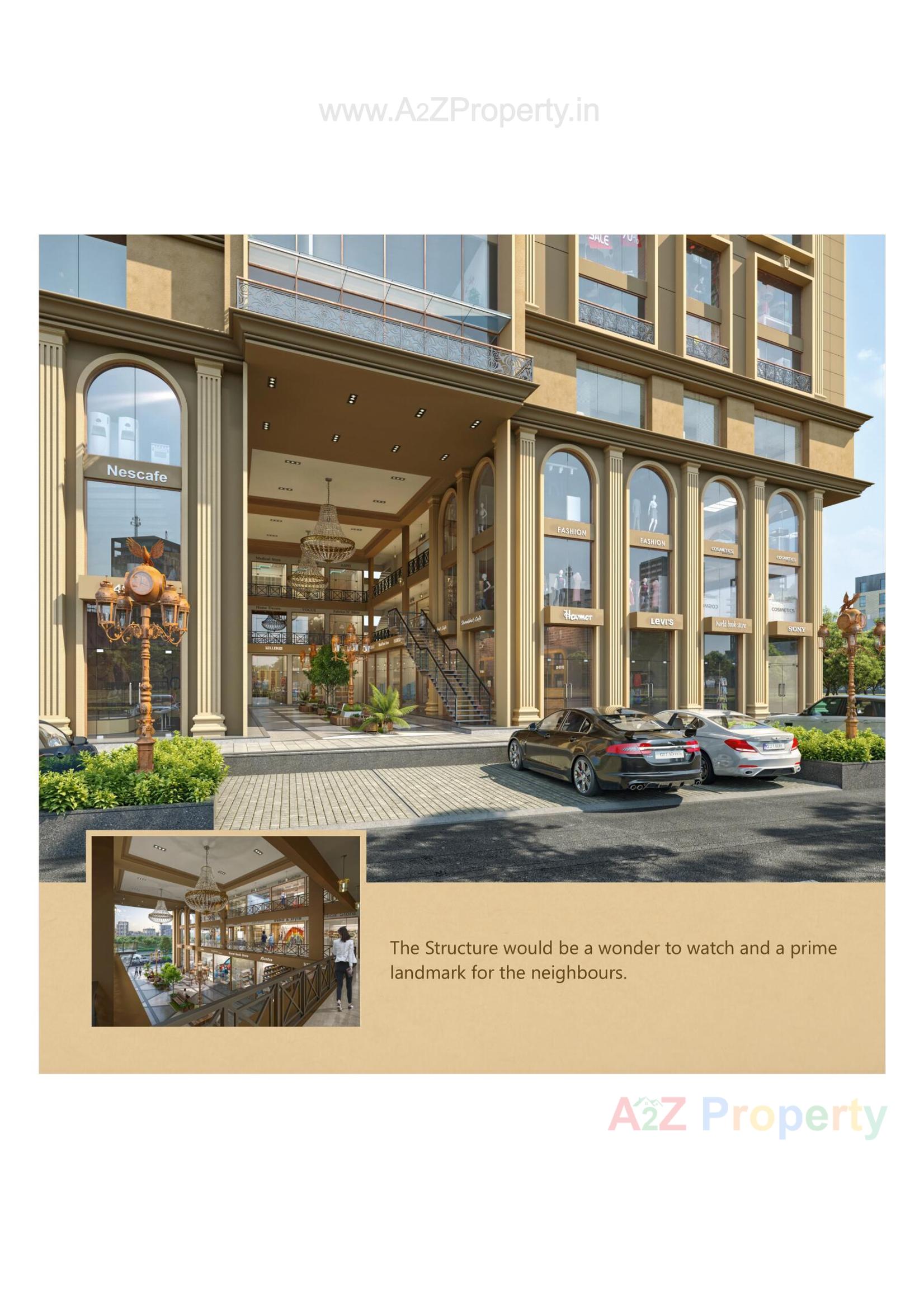 3D Elevation of real estate project Vacanza Trade Center located at Vesu, Surat, Gujarat