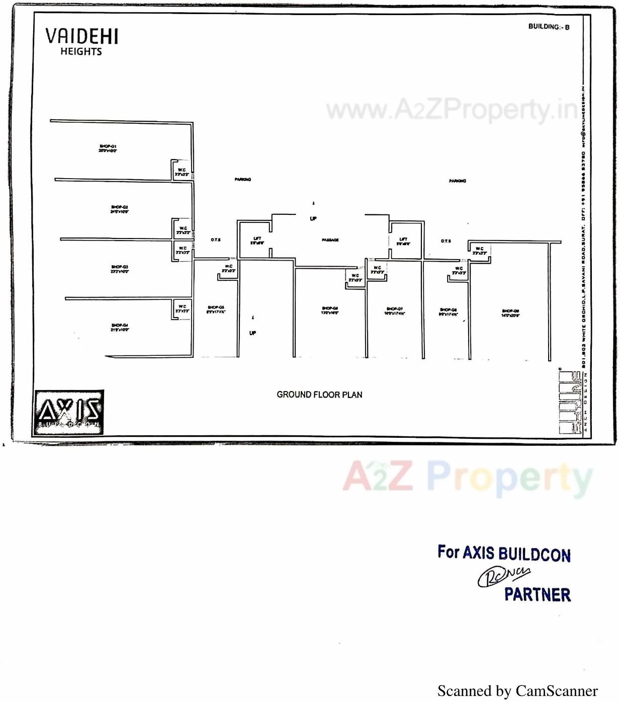 Layout of real estate project Vaidehi Heights located at Karadava, Surat, Gujarat