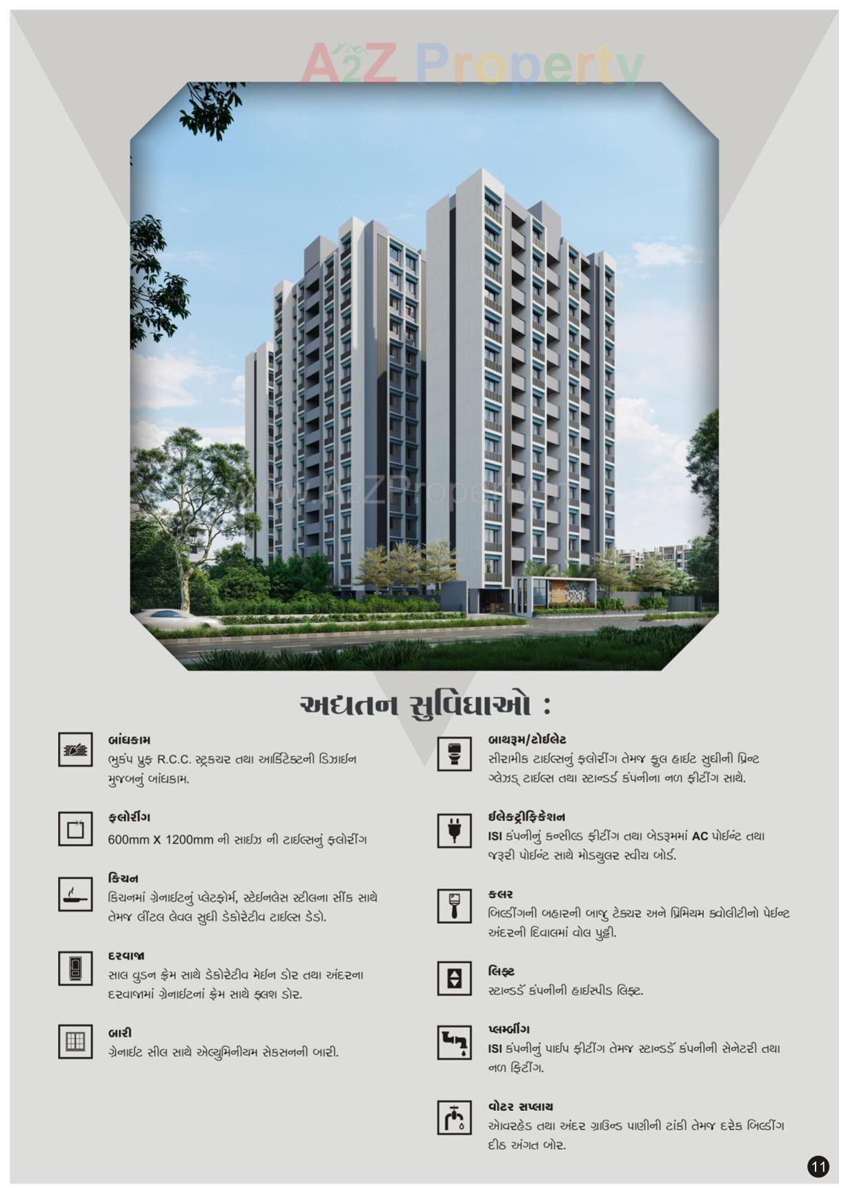 3D Elevation of real estate project Vaidehi Hills located at Karadava, Surat, Gujarat