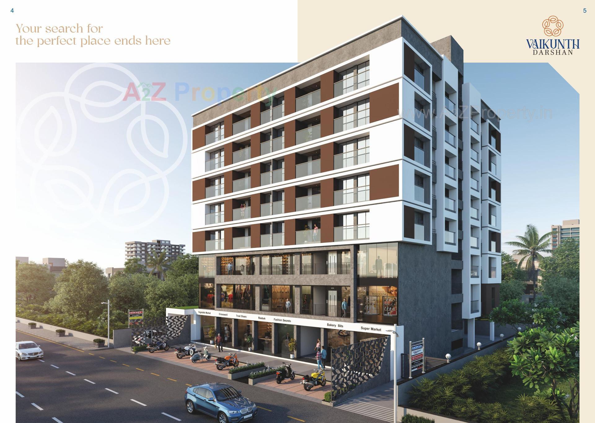 3D Elevation of real estate project Vaikunth Darshan located at Variav, Surat, Gujarat