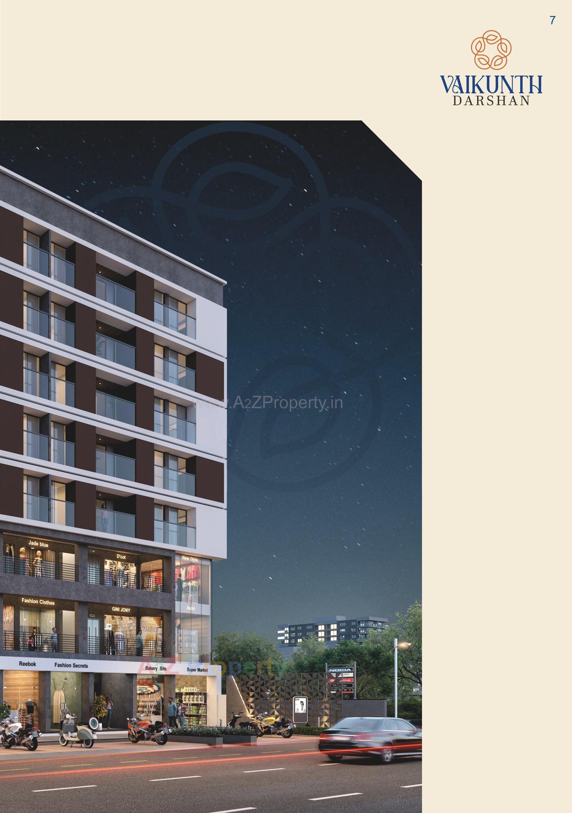 3D Elevation of real estate project Vaikunth Darshan located at Variav, Surat, Gujarat